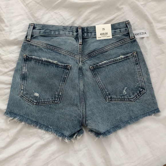 Agolde Jaden High Rise Cut Off Short in Surreal